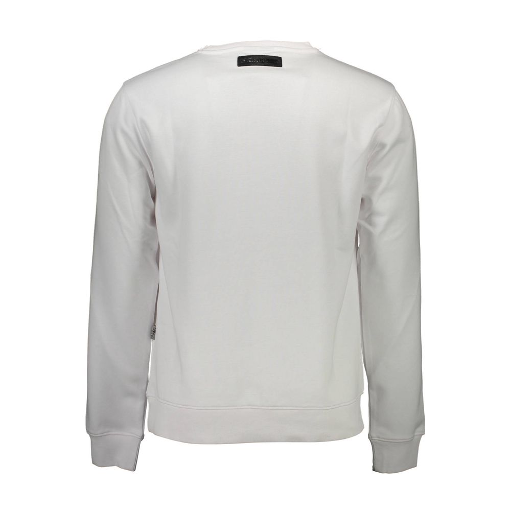 Plein Sport White Cotton Men Sweater Plein Sport