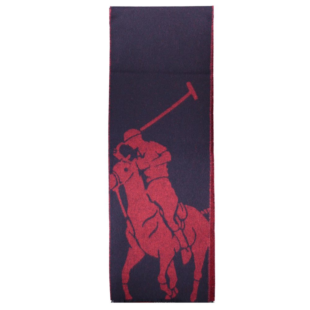 Ralph Lauren Blue Wool Men Scarf Ralph Lauren