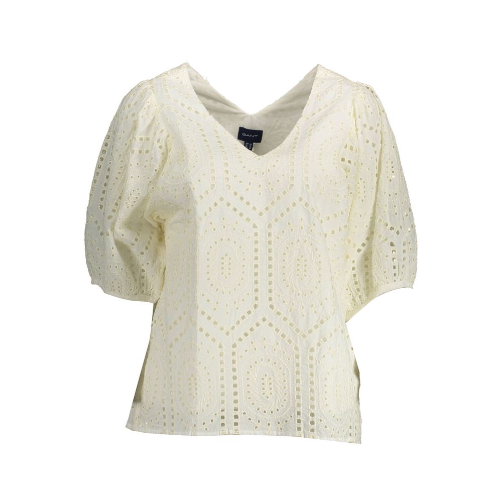 Gant White Cotton Women T-Shirt Gant