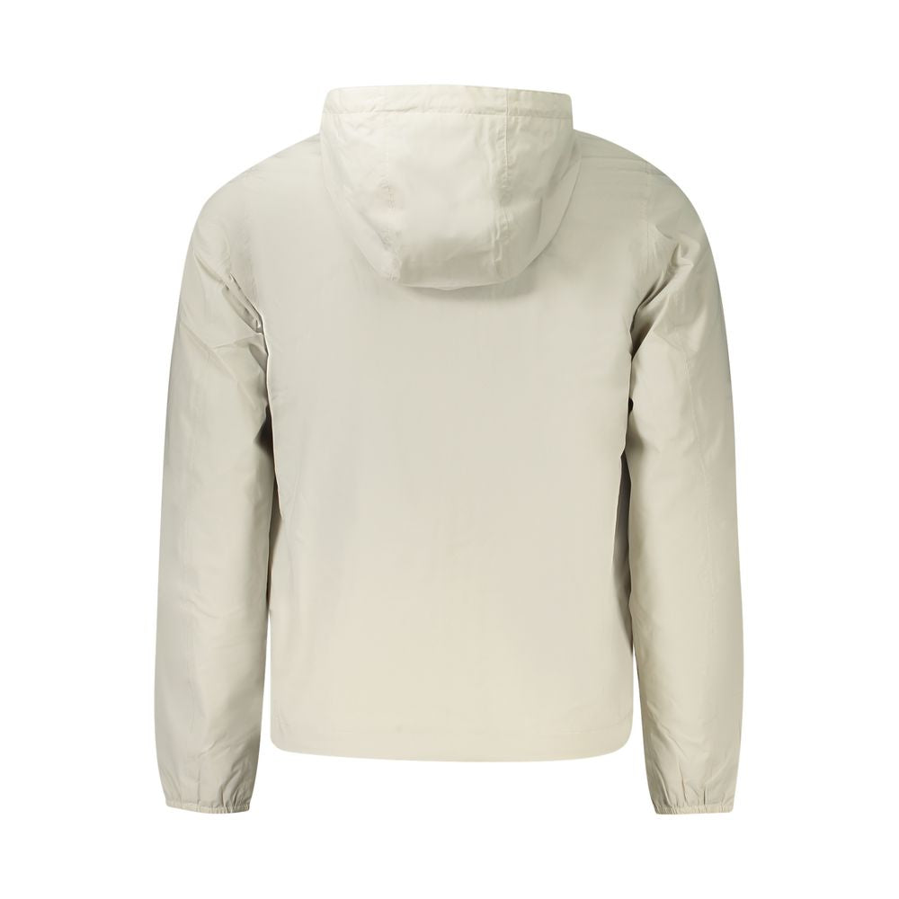 K-WAY Beige Nylon Men Jacket K-WAY