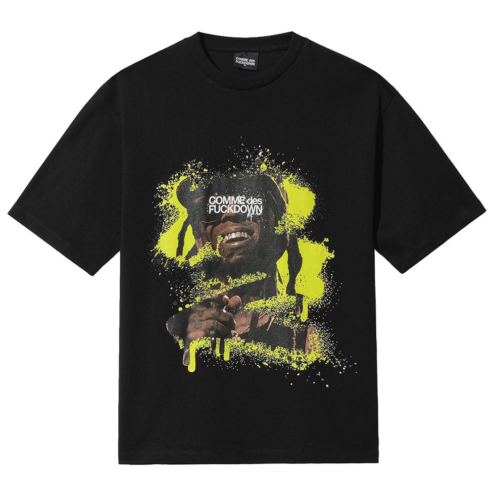 Comme Des Fuckdown Black Cotton T-Shirt Comme Des Fuckdown