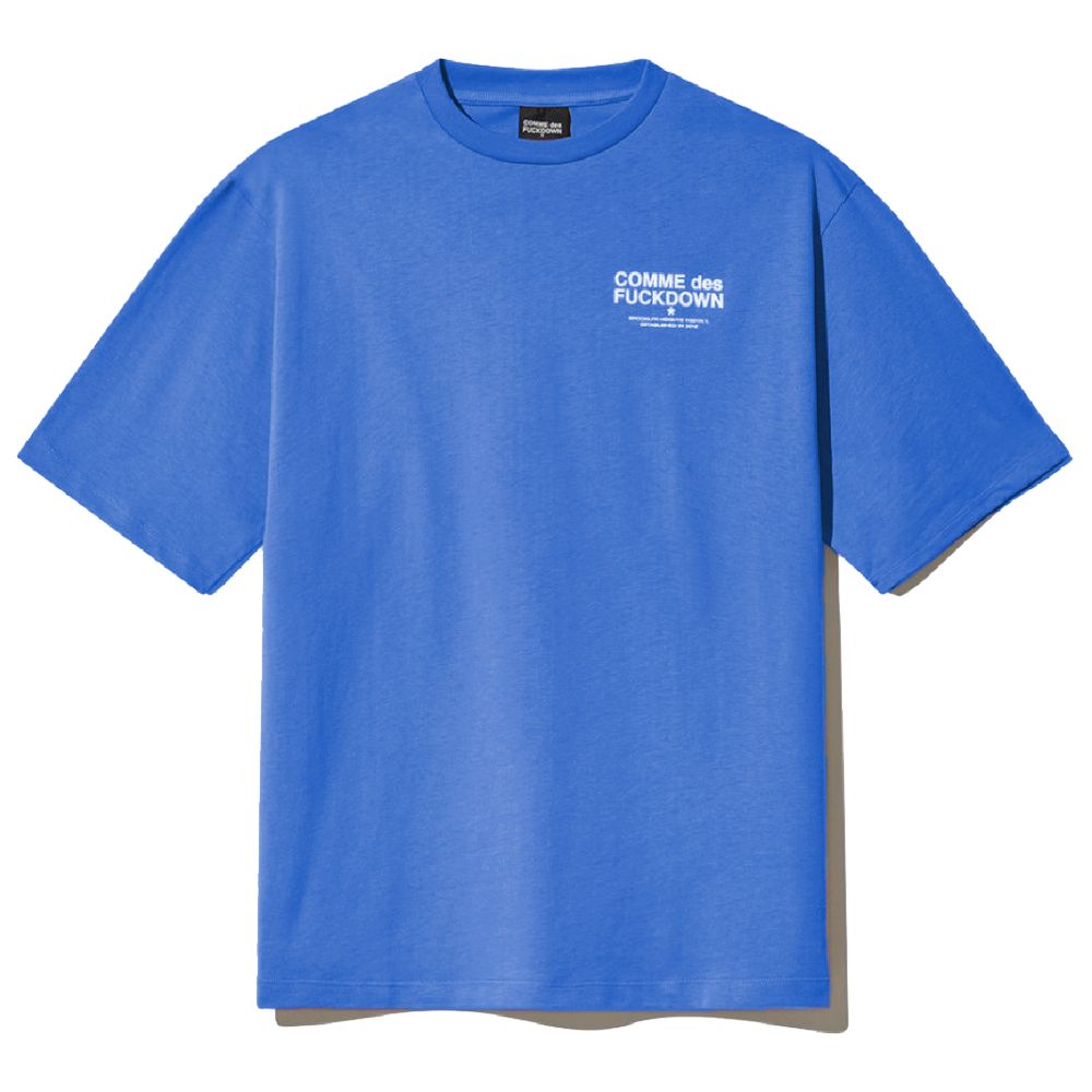 Comme Des Fuckdown Blue Cotton T-Shirt Comme Des Fuckdown