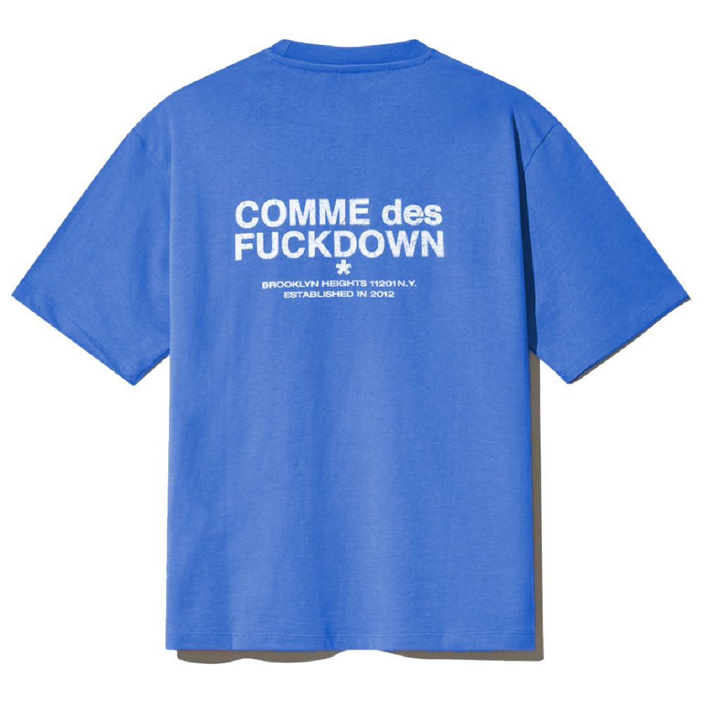 Comme Des Fuckdown Blue Cotton T-Shirt Comme Des Fuckdown