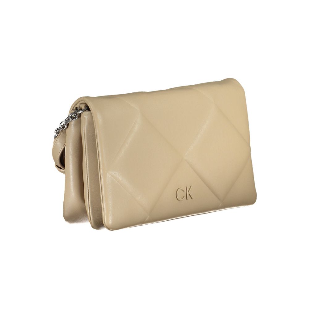 Calvin Klein Beige Polyester Women Shoulder Bag Calvin Klein