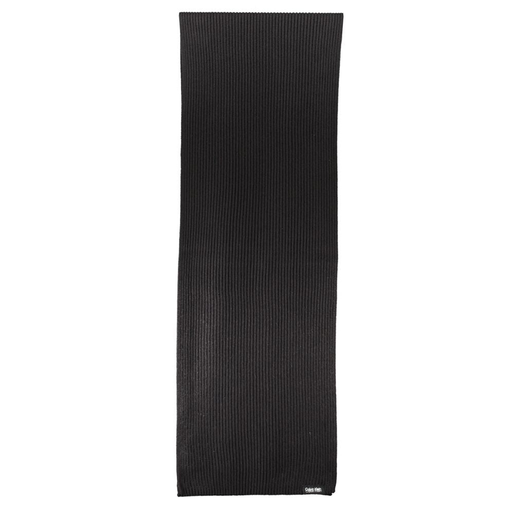 Calvin Klein Black Cotton Scarf Calvin Klein