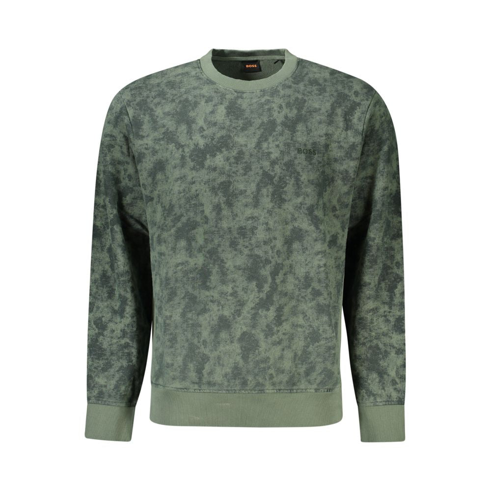 Hugo Boss Green Cotton Sweater Hugo Boss
