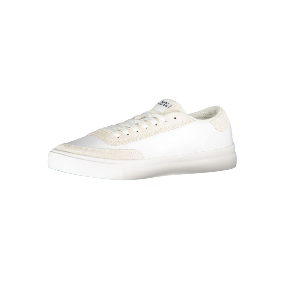 Tommy Hilfiger White Leather Men Sneaker Tommy Hilfiger