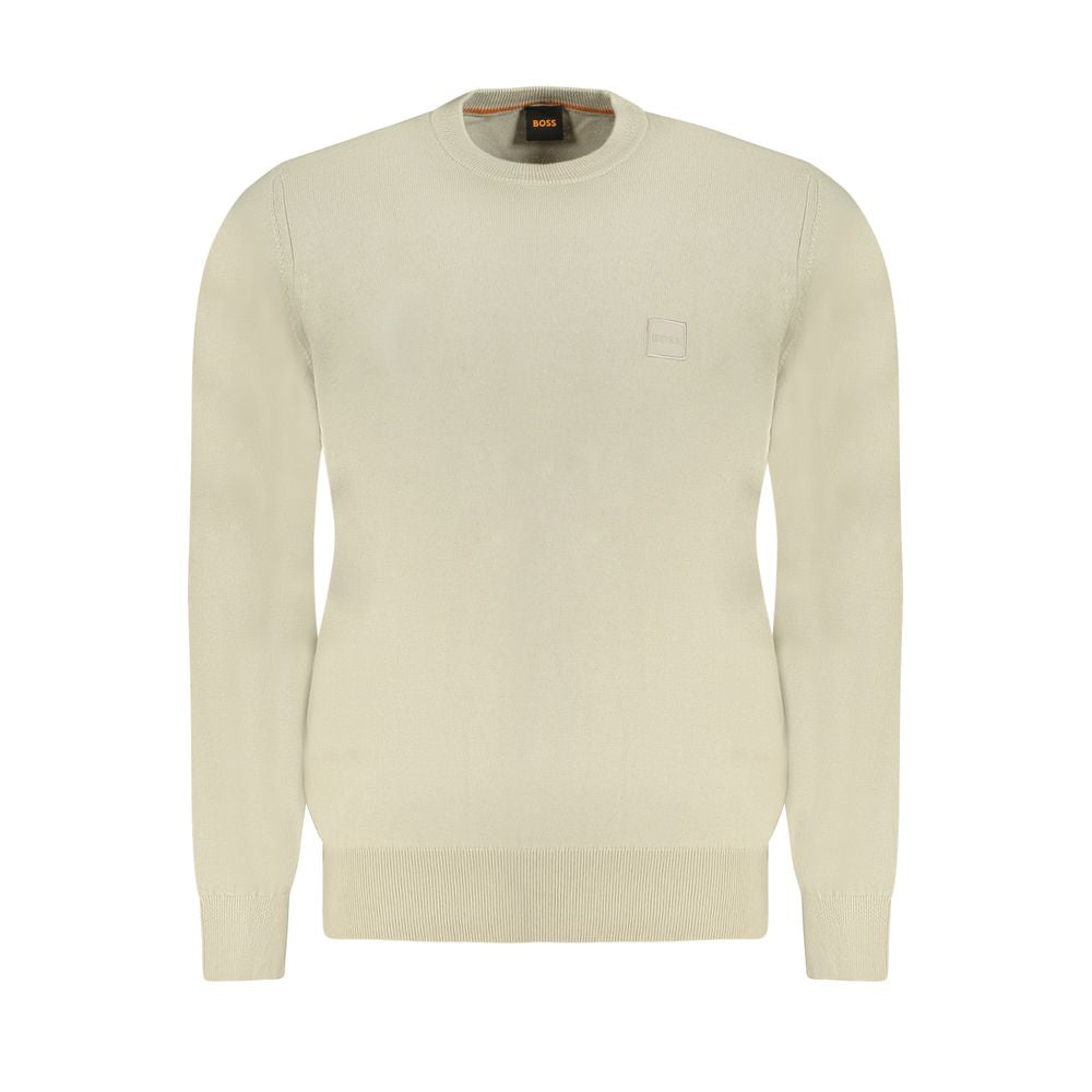 Hugo Boss Beige Cotton Sweater Hugo Boss