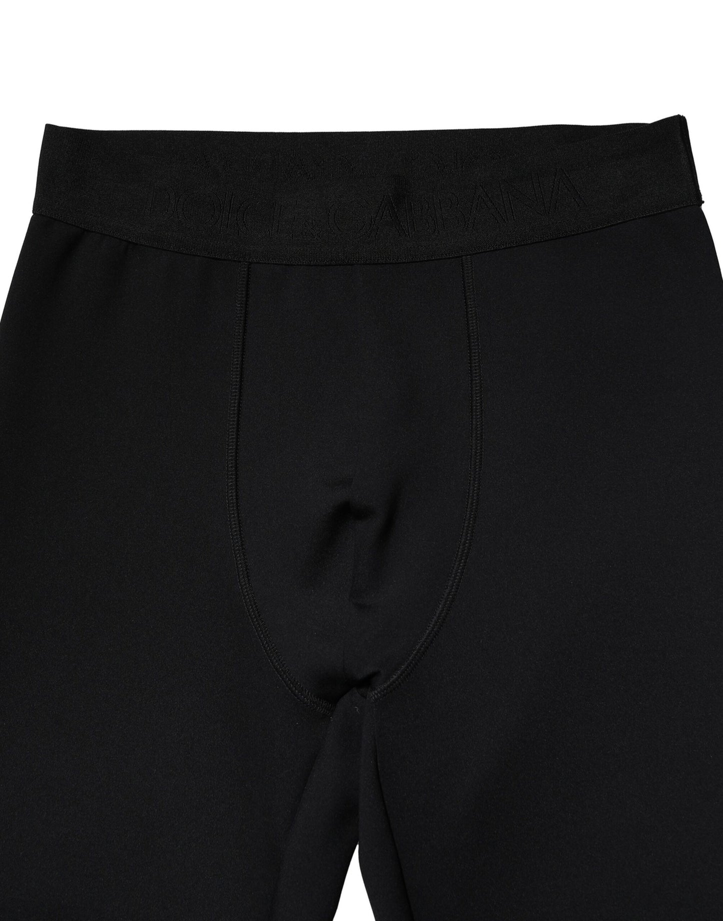 Dolce & Gabbana Black Nylon Elastic Logo Men Leggings Pants Dolce & Gabbana