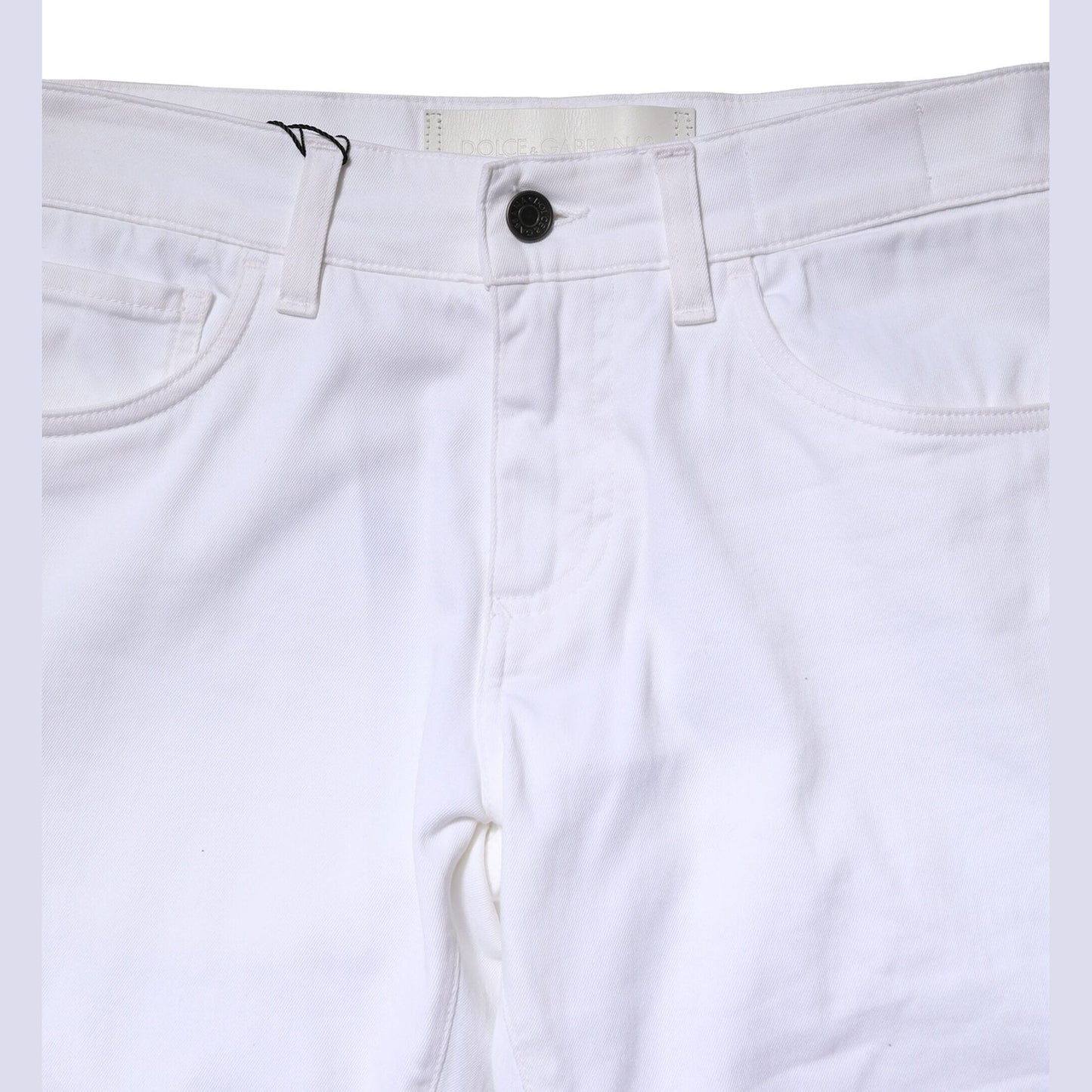 Dolce & Gabbana White Cotton Skinny Men Denim Jeans