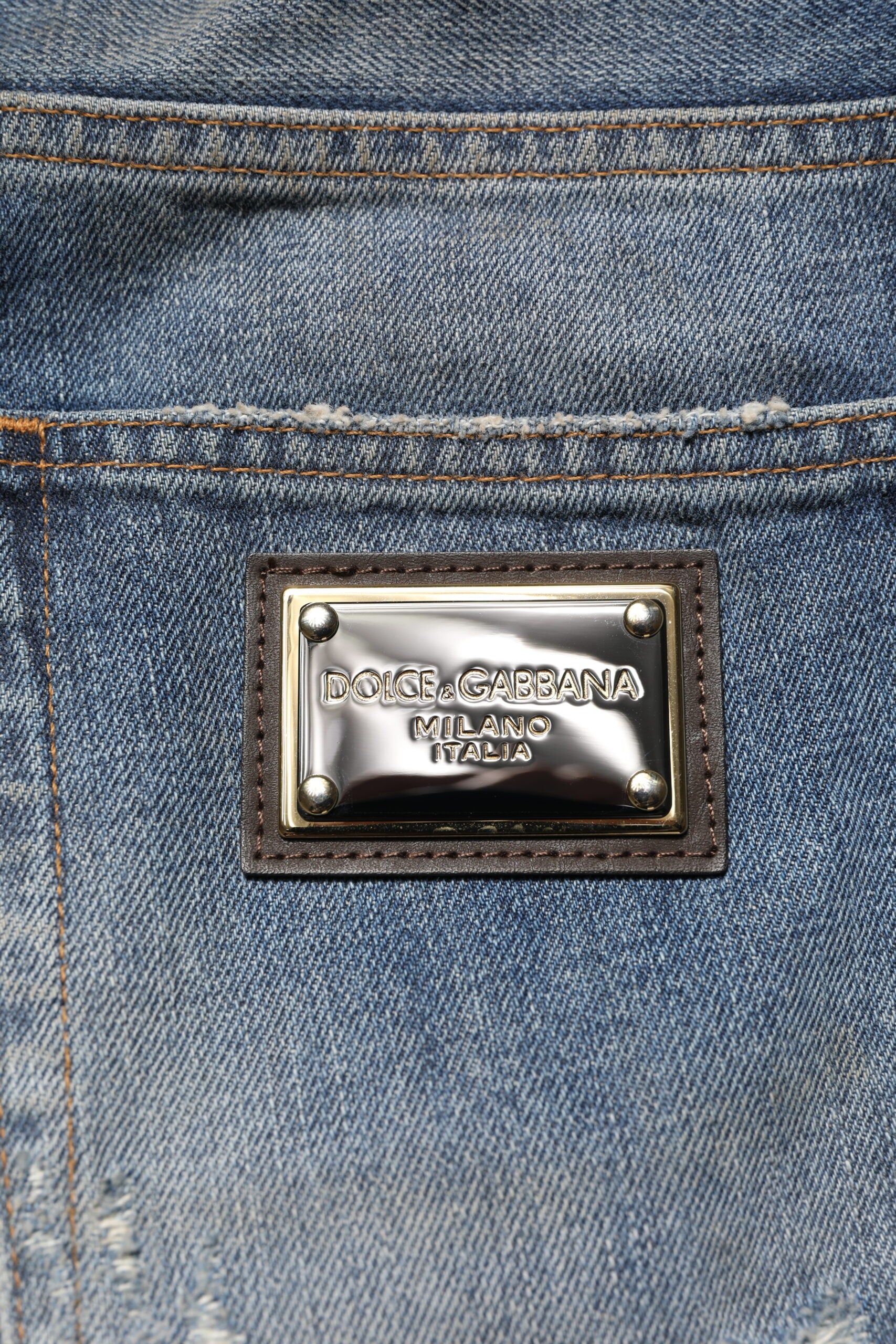 Dolce & Gabbana Blue Cotton Tattered Men Denim Jeans Dolce & Gabbana