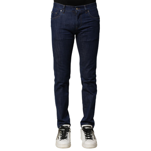 Dolce & Gabbana Blue Cotton Stretch Skinny Men Denim Jeans Dolce & Gabbana