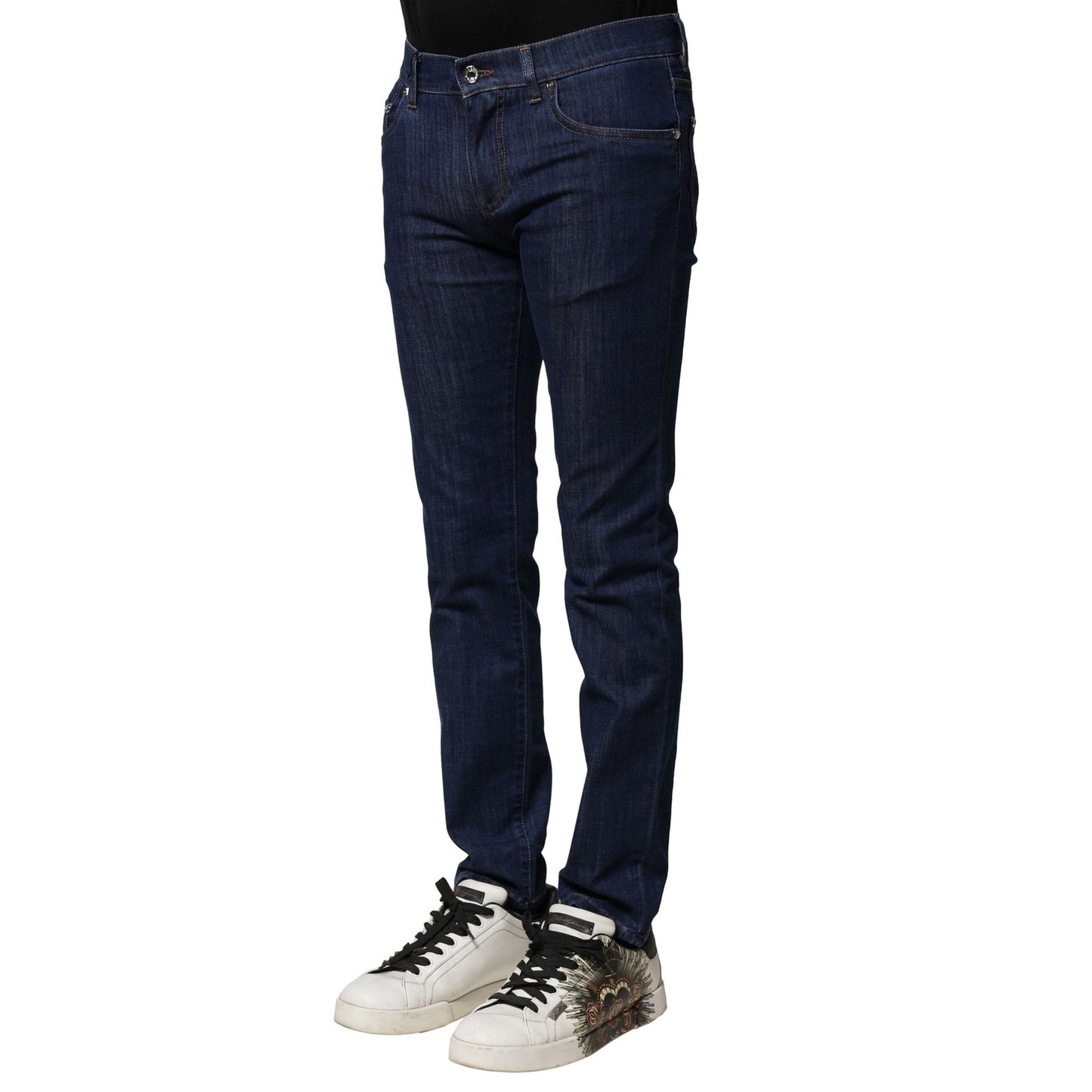 Dolce & Gabbana Blue Cotton Stretch Skinny Men Denim Jeans Dolce & Gabbana