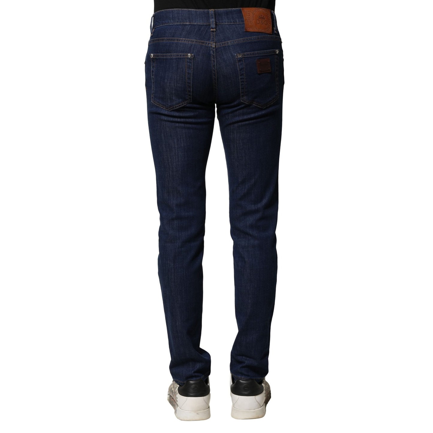 Dolce & Gabbana Blue Cotton Stretch Skinny Men Denim Jeans Dolce & Gabbana