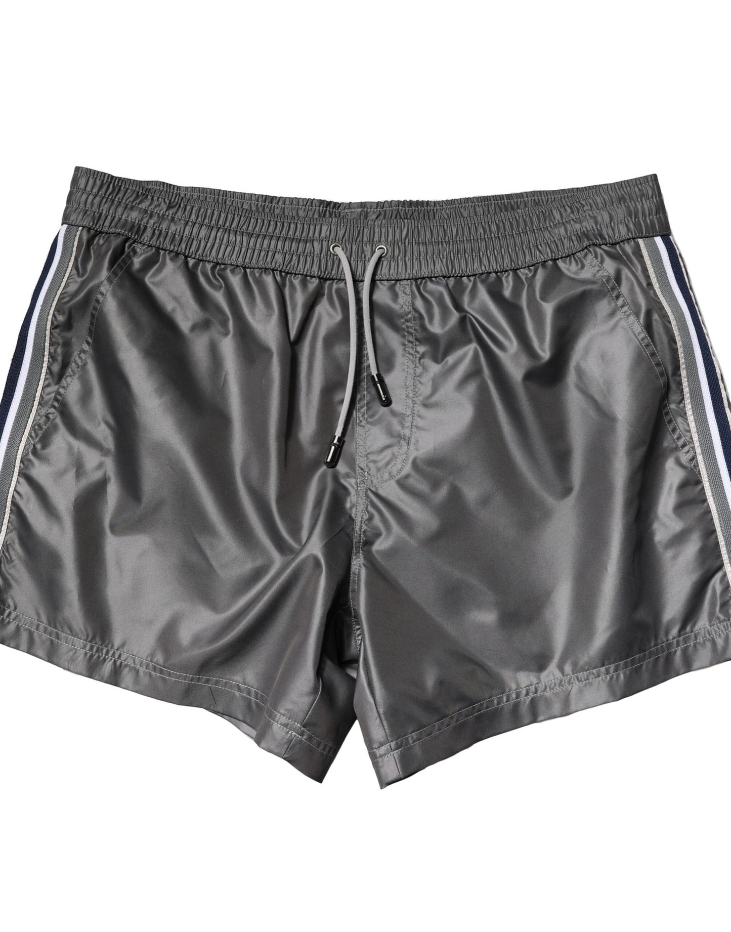 Dolce & Gabbana Gray Polyester Mid Waist Casual Bermuda Shorts Dolce & Gabbana