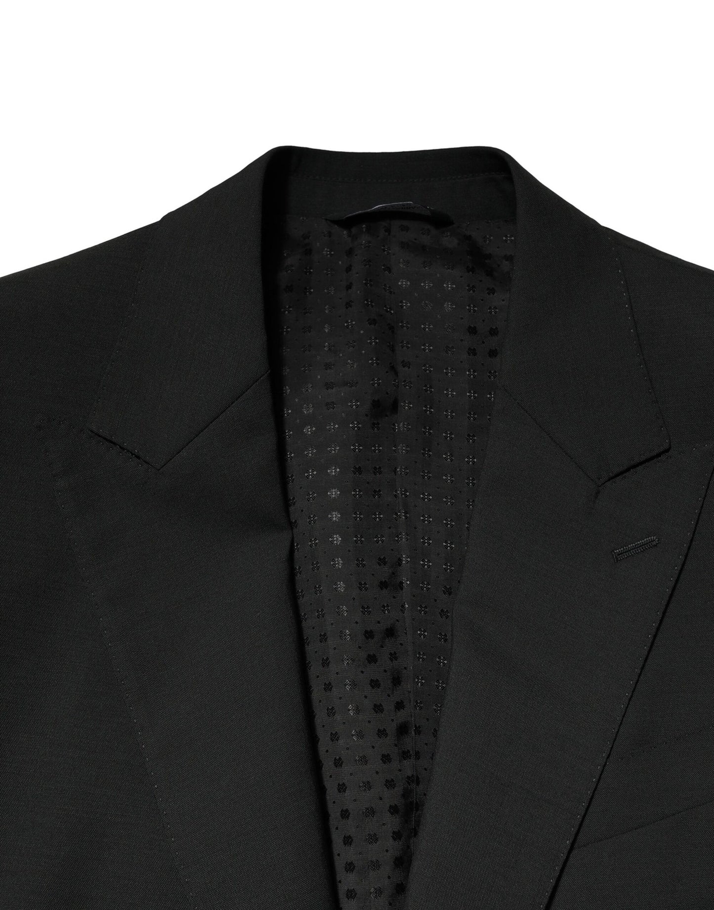 Dolce & Gabbana Black Wool 2 Piece Single Breasted Suit Dolce & Gabbana