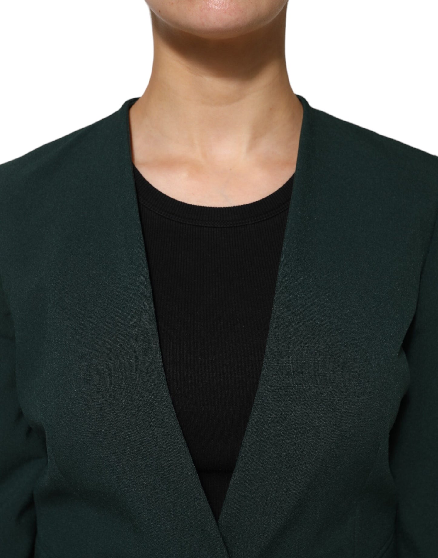 Maison Margiela Green Single Breasted One Button Coat Jacket Maison Margiela