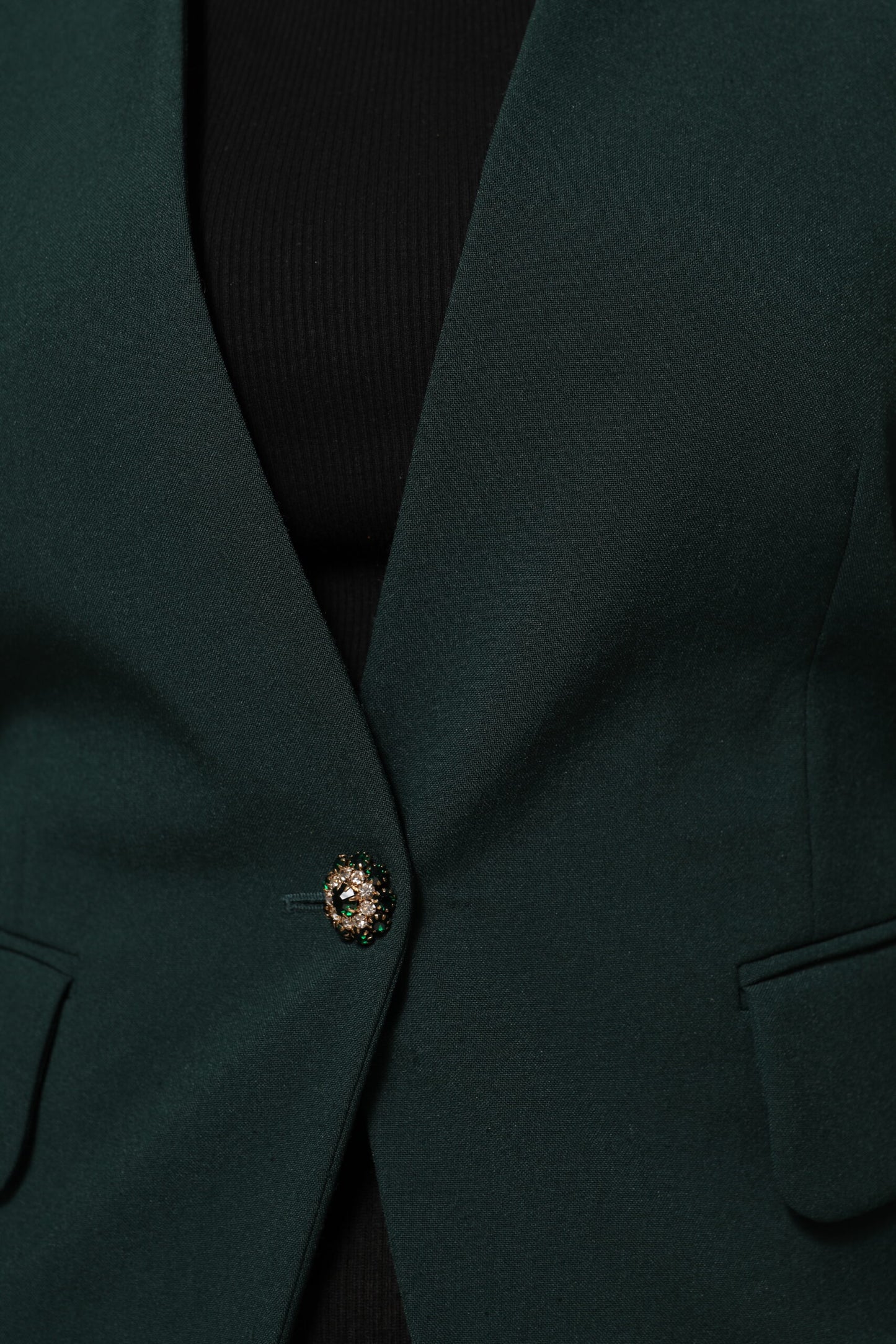 Maison Margiela Green Single Breasted One Button Coat Jacket Maison Margiela
