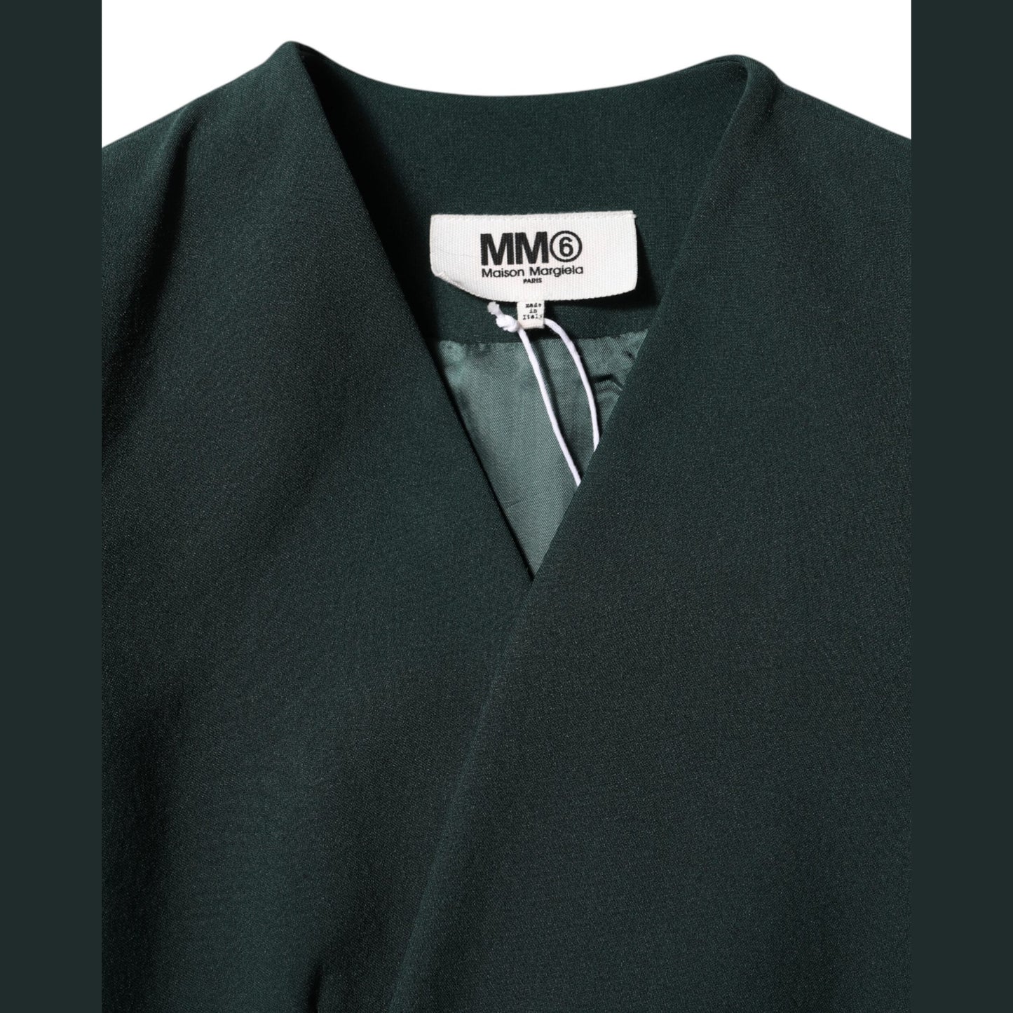 Maison Margiela Green Single Breasted One Button Coat Jacket