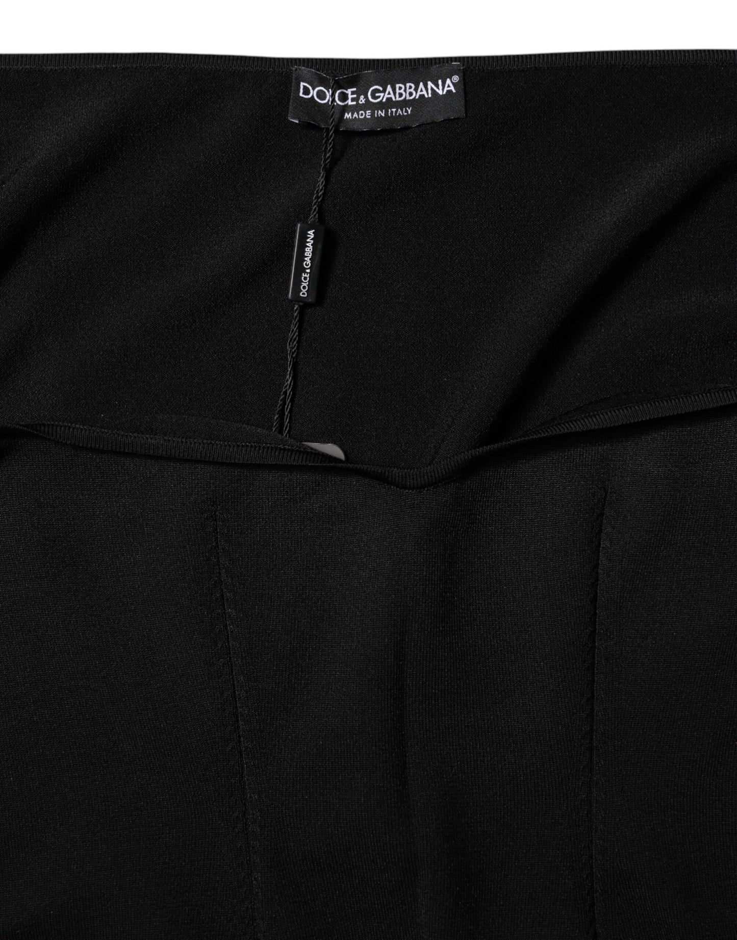 Dolce & Gabbana Black Viscose Long Sleeve Pullover Blouse Top Dolce & Gabbana