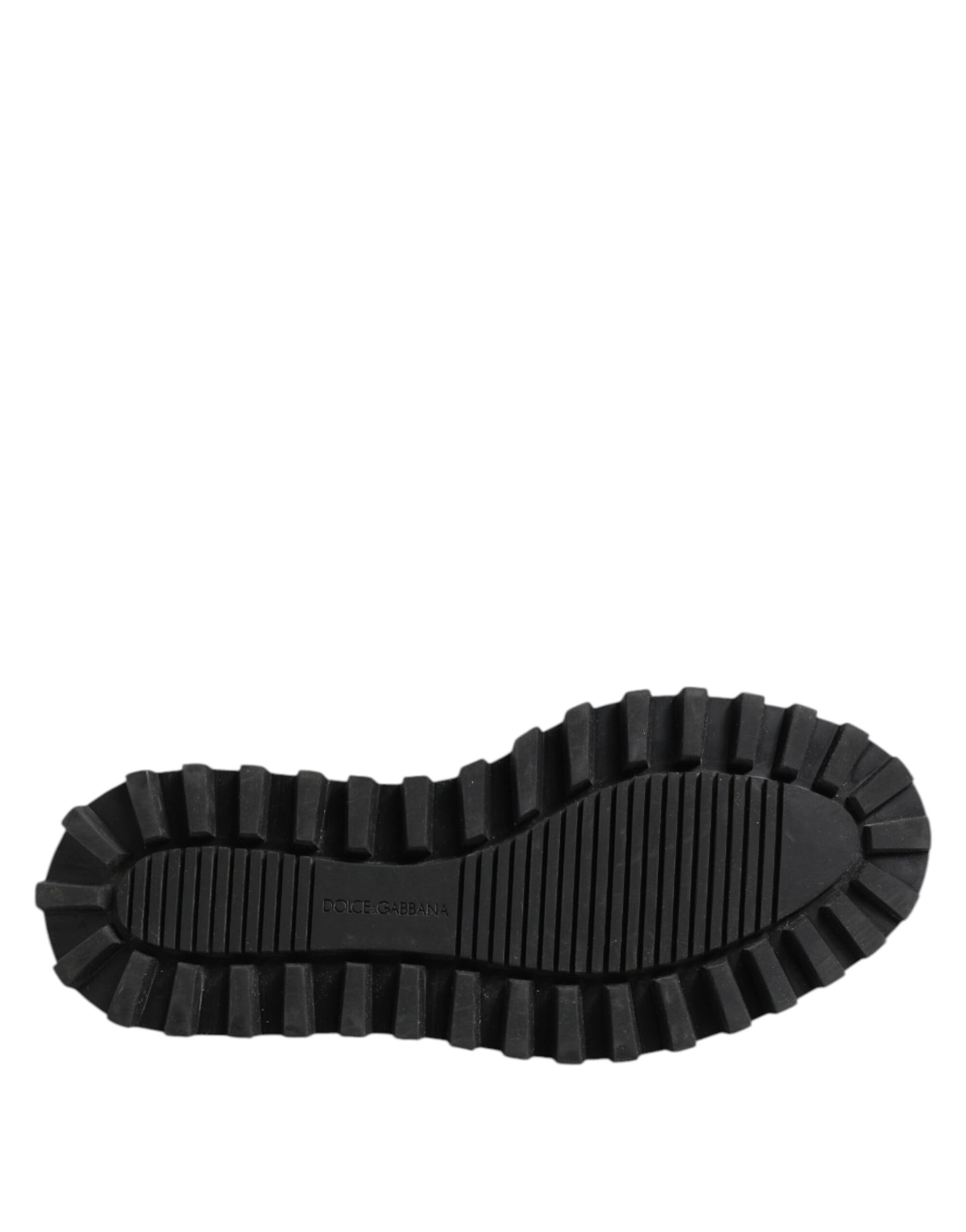 Dolce & Gabbana Black White Calfskin Chunky Derby Shoes Dolce & Gabbana