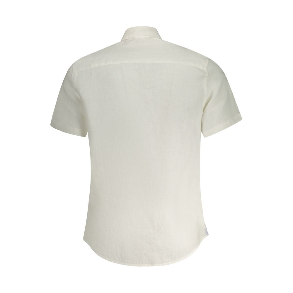 North Sails Bianco Linen Men Shirt North Sails