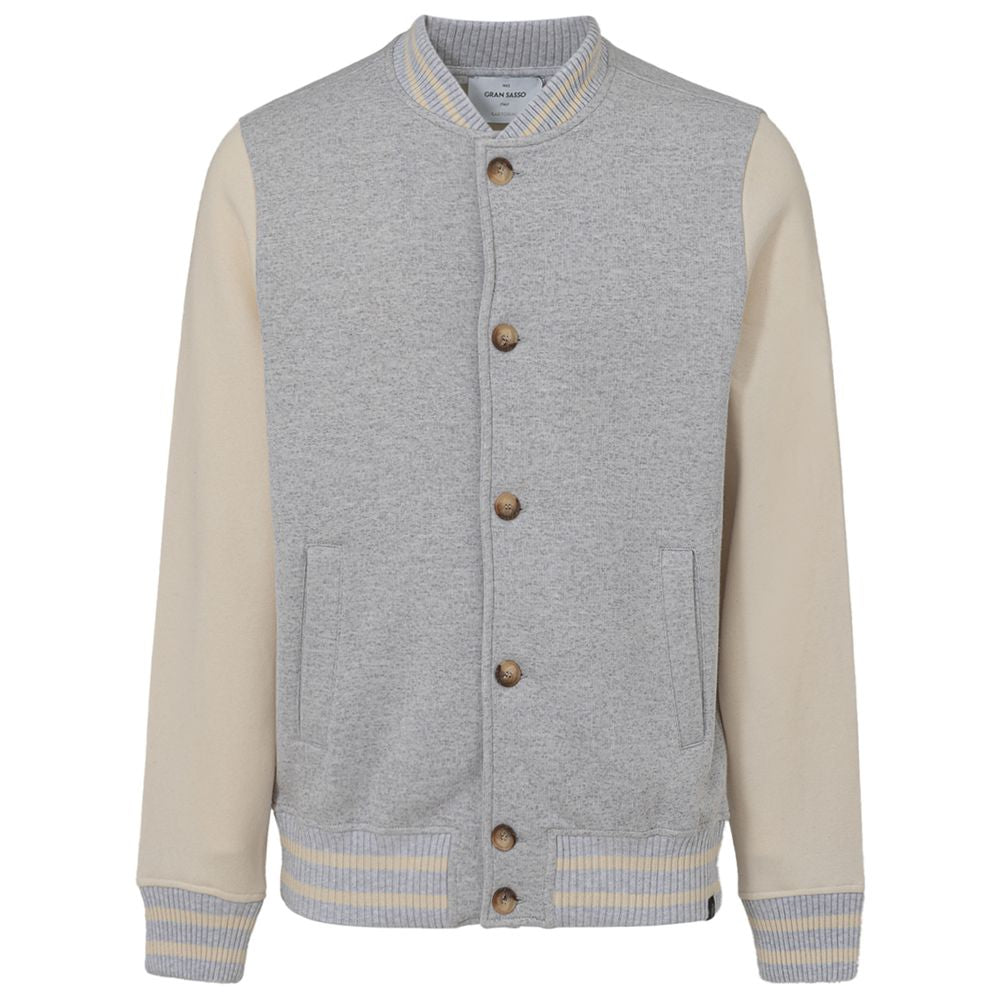 Gran Sasso Gray Cotton Jackets & Coat Gran Sasso