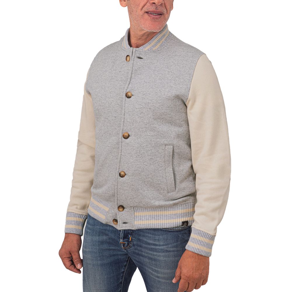 Gran Sasso Gray Cotton Jackets & Coat Gran Sasso
