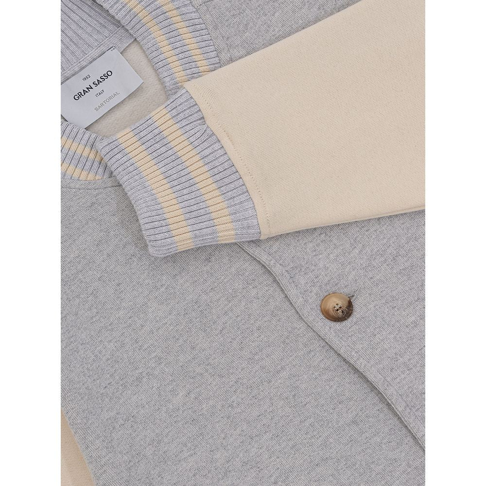 Gran Sasso Gray Cotton Jackets & Coat Gran Sasso