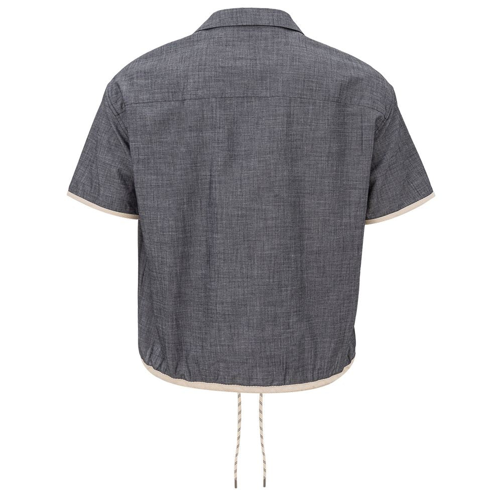 Armani Exchange Blue Cotton Shirt Armani Exchange
