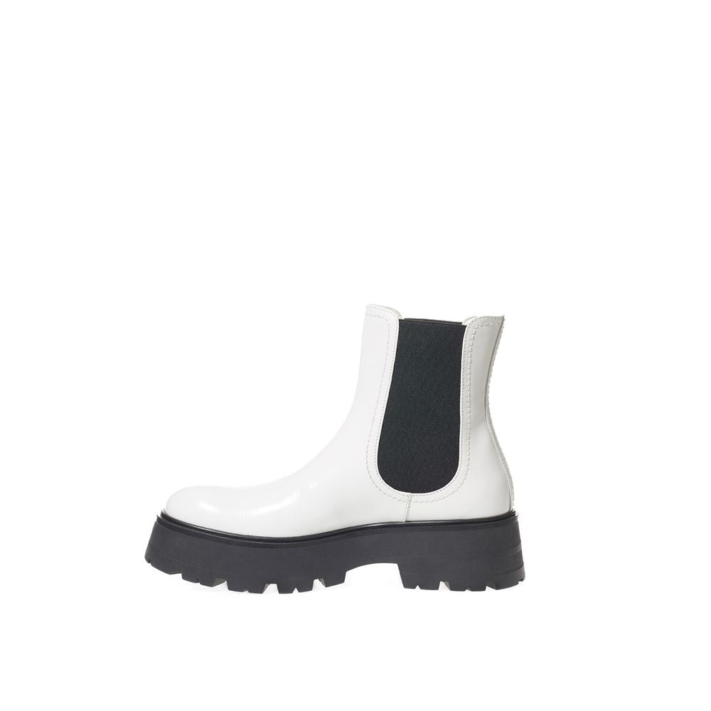 Alexander McQueen Black And White Leather Boot Alexander McQueen