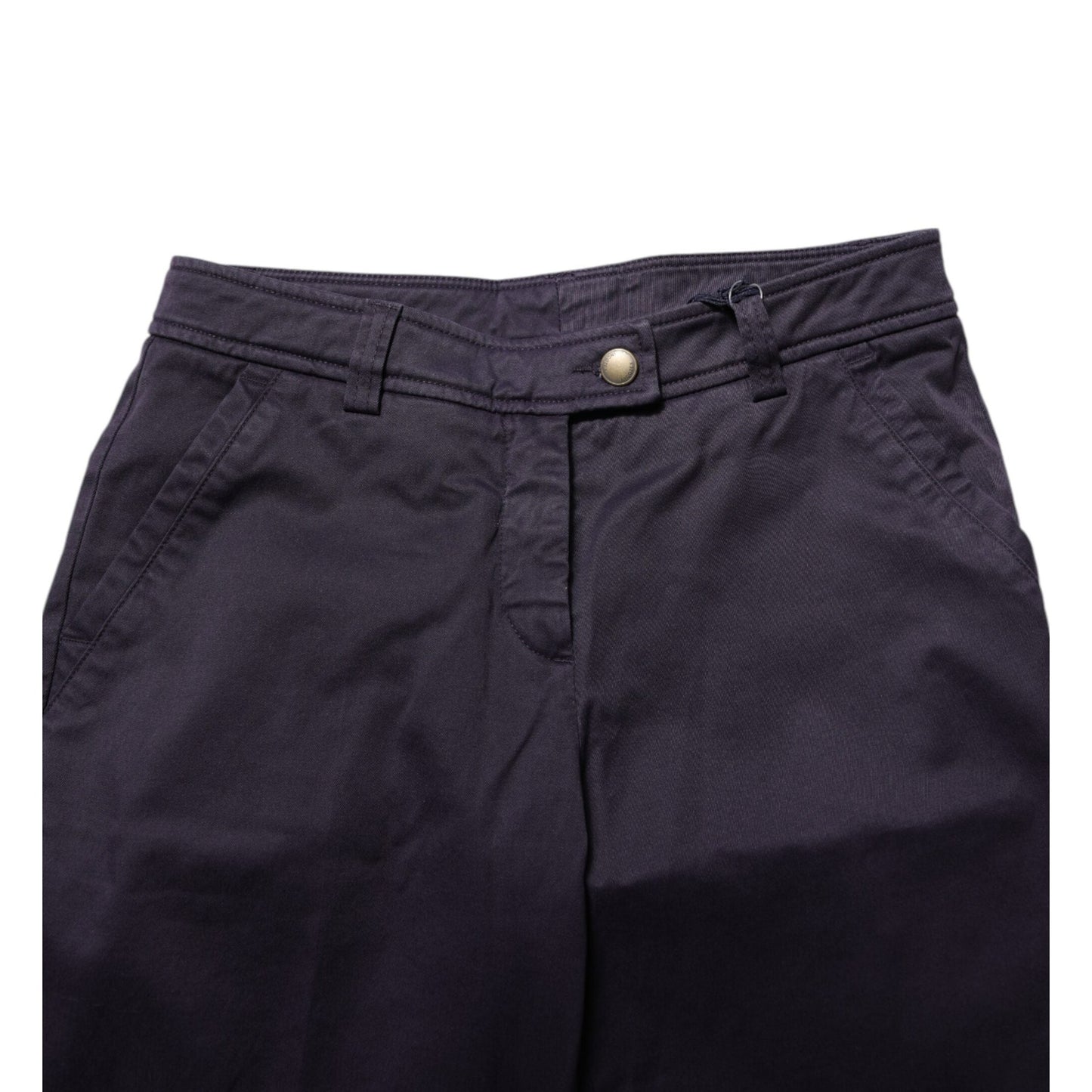 Incotex Dark Purple Mid Waist Casual Straight Pants Incotex