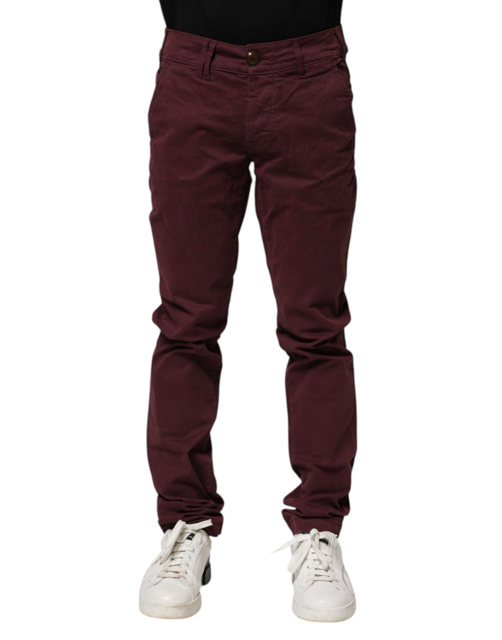 CYCLE Maroon Cotton Stretch Skinny Fit Men Denim Jeans CYCLE