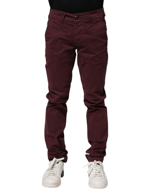 CYCLE Maroon Cotton Stretch Skinny Fit Men Denim Jeans CYCLE
