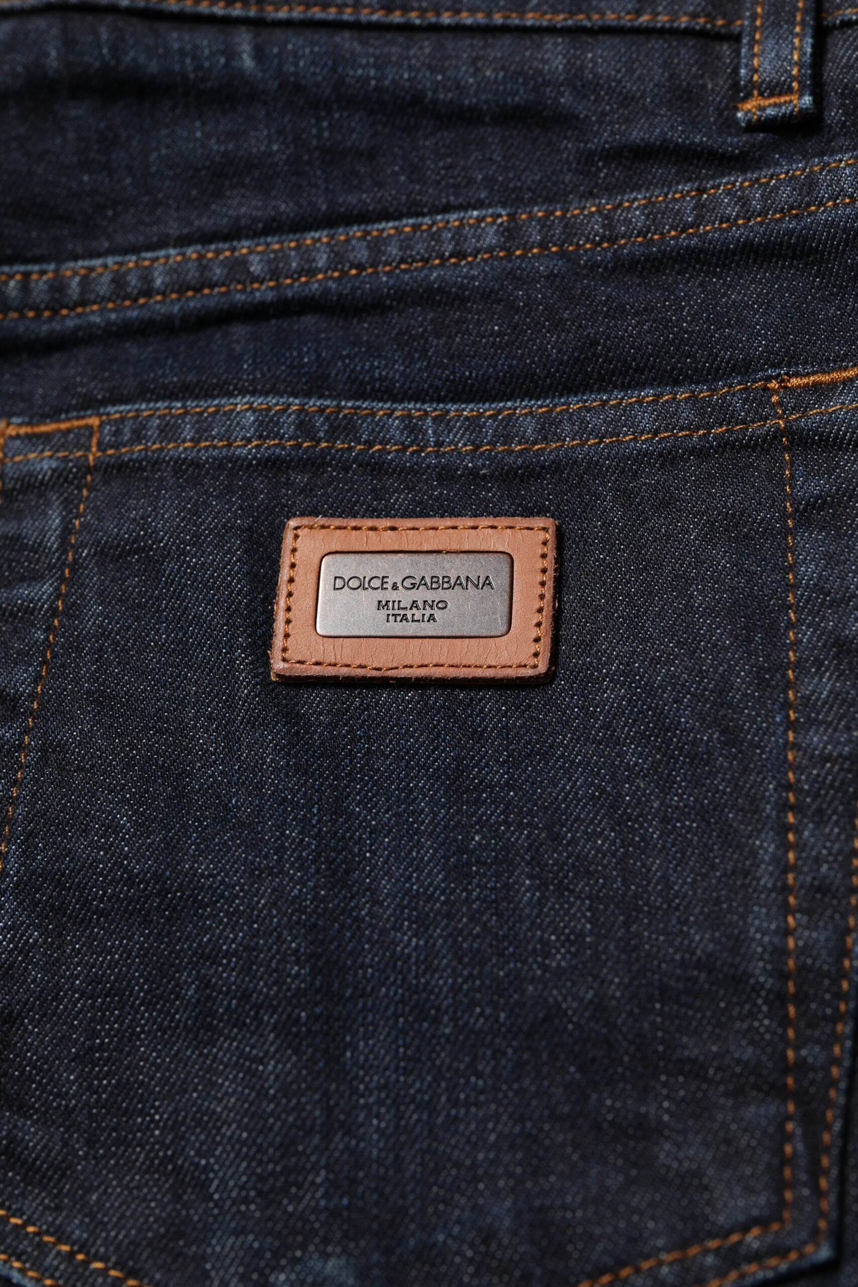 Dolce & Gabbana Black Cotton Skinny Denim Men Jeans Dolce & Gabbana