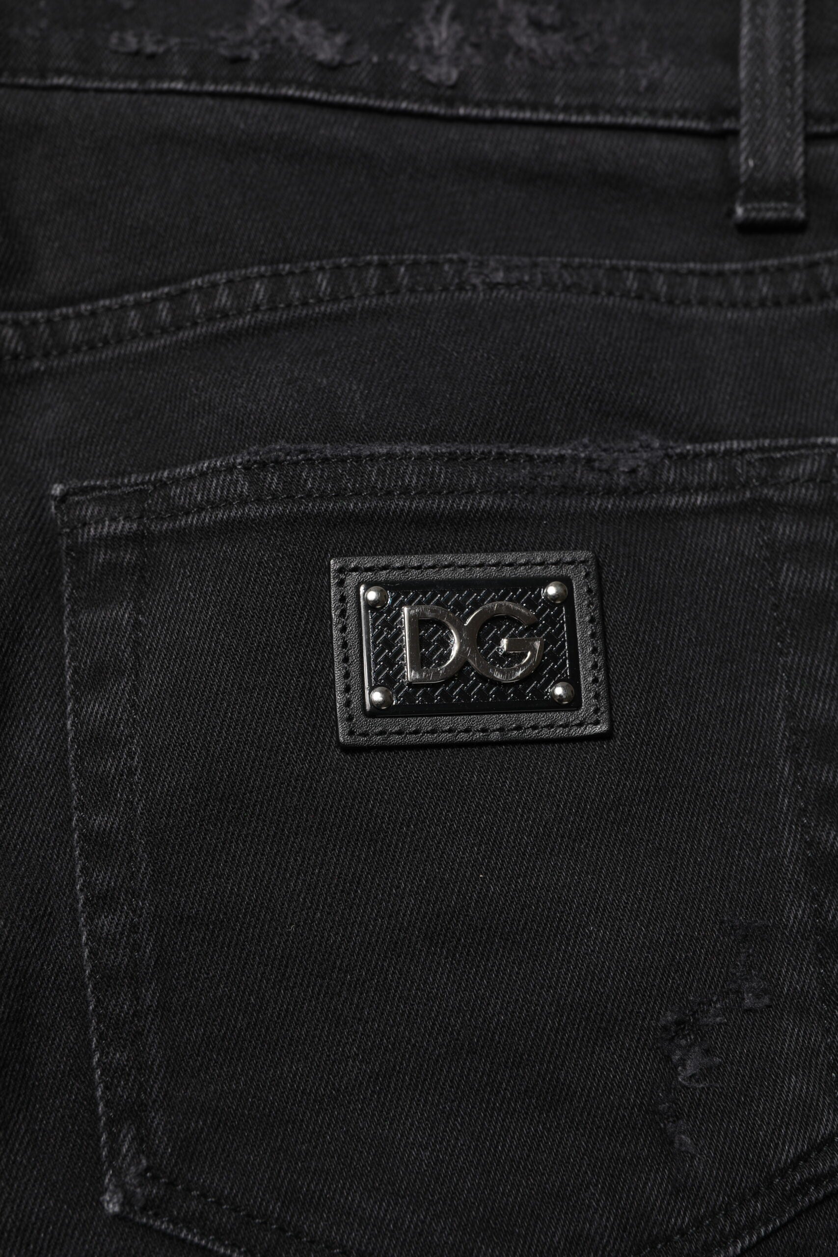 Dolce & Gabbana Black Cotton Skinny Men Denim Jeans Dolce & Gabbana