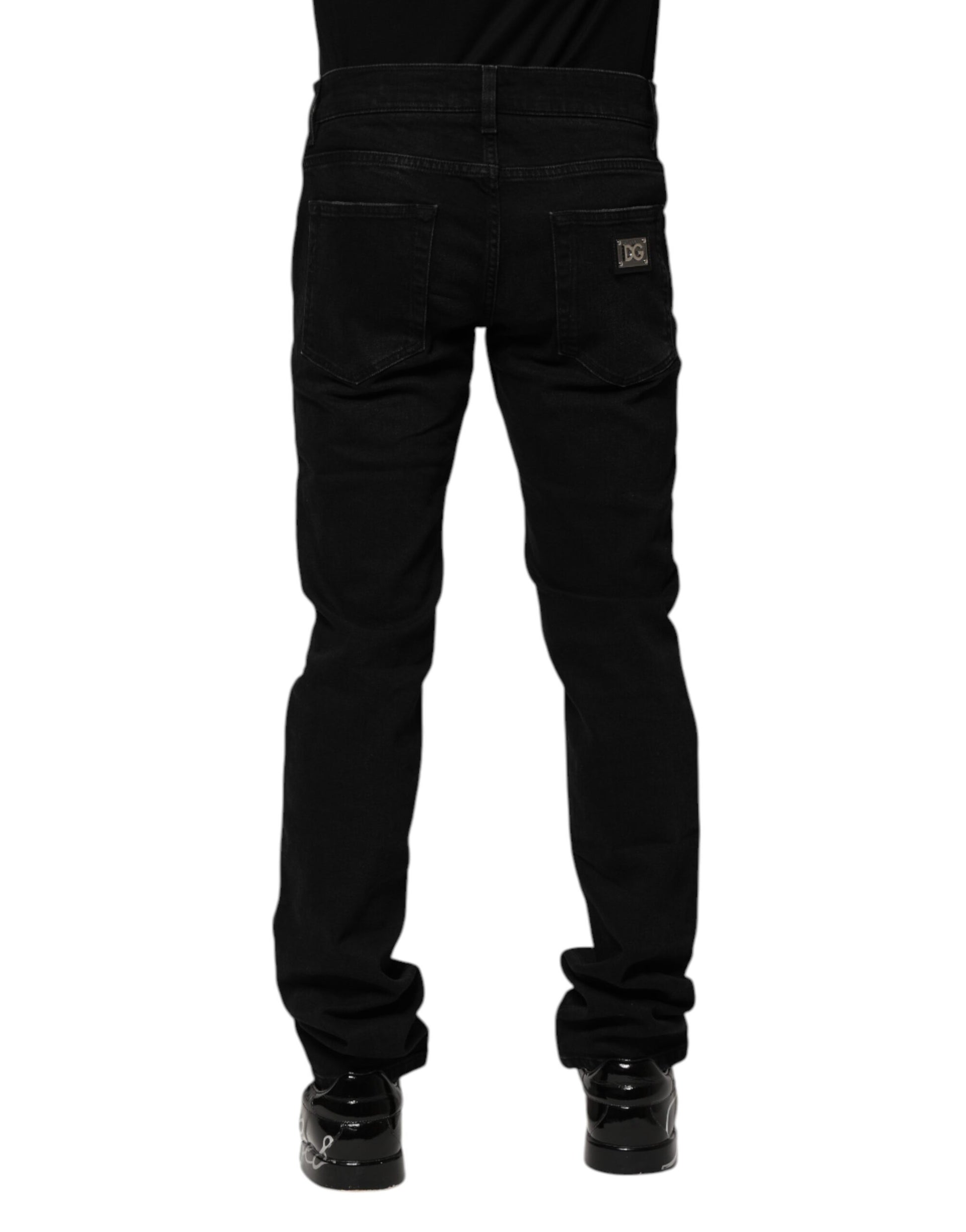 Dolce & Gabbana Black Cotton Skinny Men Denim Jeans Dolce & Gabbana