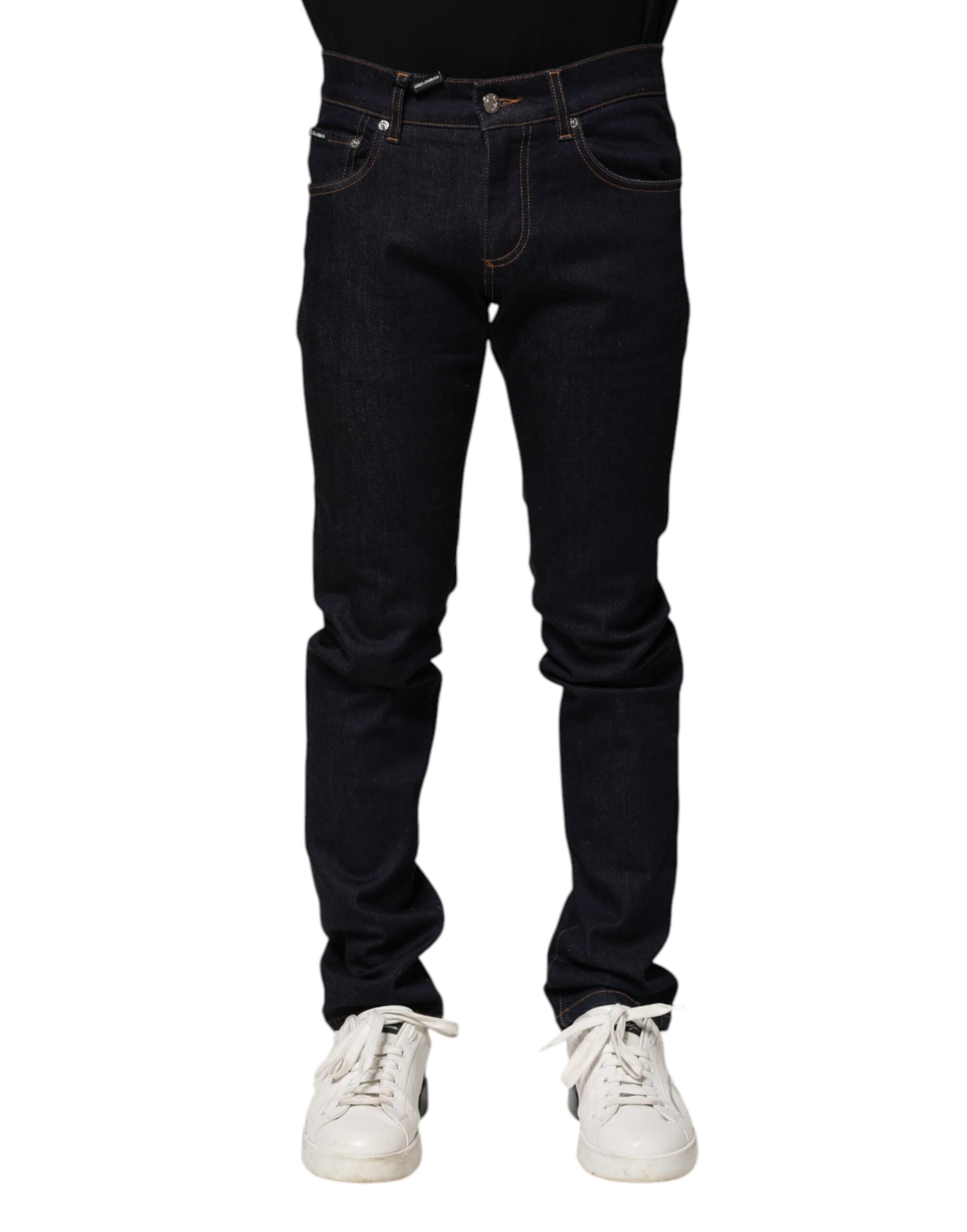 Dolce & Gabbana Black Cotton Skinny Men Denim Jeans Dolce & Gabbana