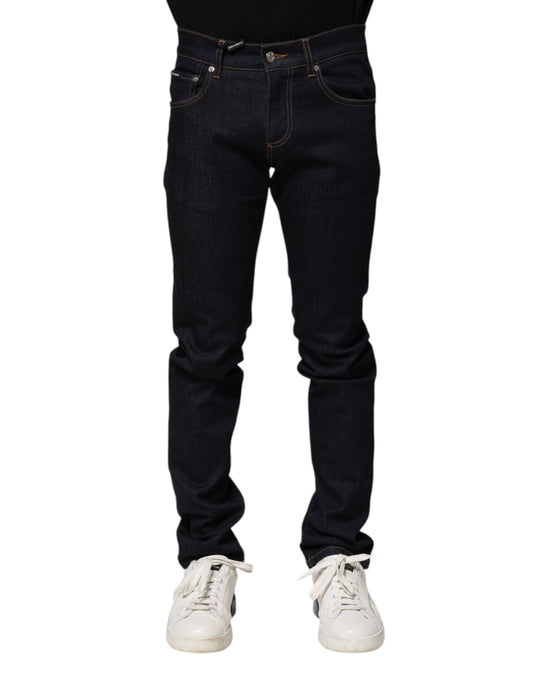 Dolce & Gabbana Black Cotton Skinny Men Denim Jeans Dolce & Gabbana