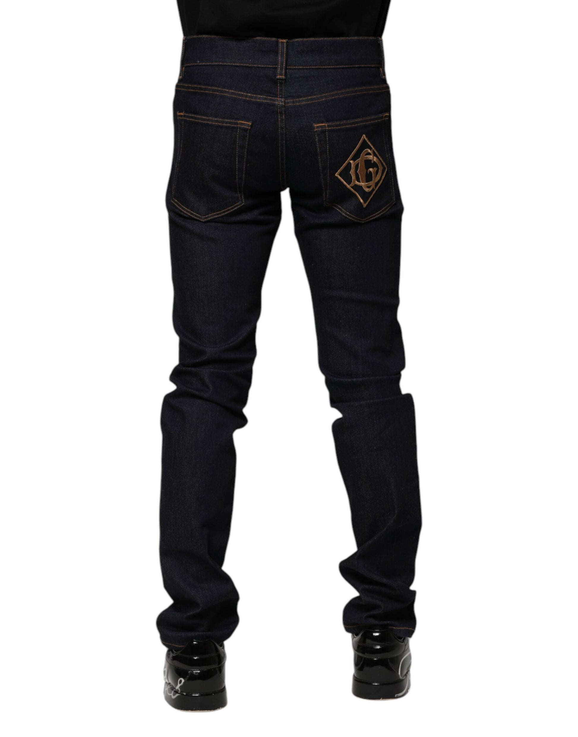Dolce & Gabbana Black Cotton Skinny Men Denim Jeans Dolce & Gabbana