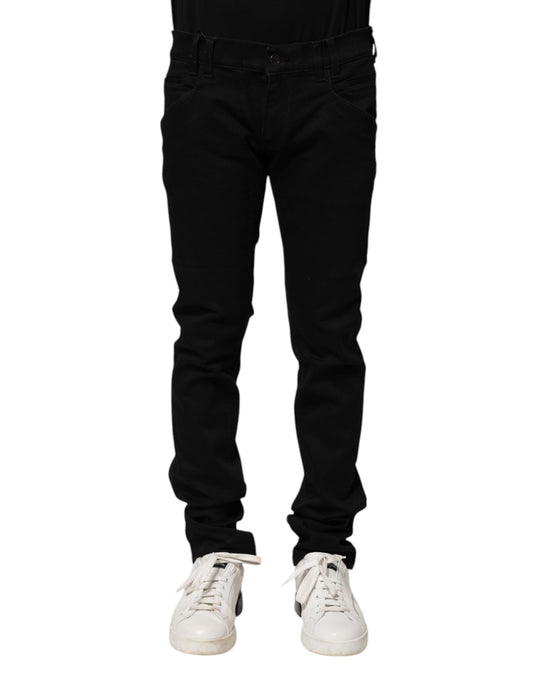 Dolce & Gabbana Black Cotton Skinny Men Denim Jeans Dolce & Gabbana