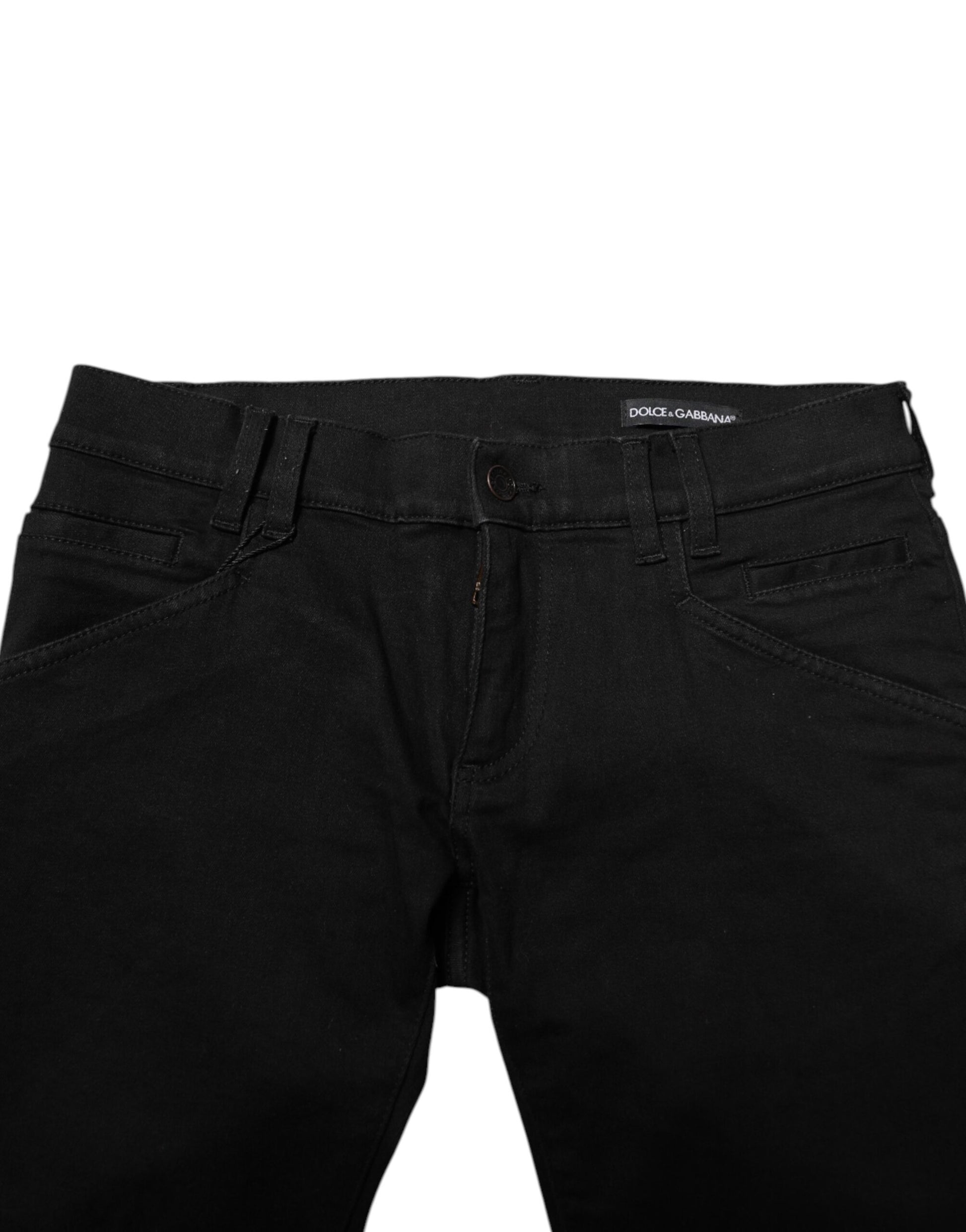 Dolce & Gabbana Black Cotton Skinny Men Denim Jeans Dolce & Gabbana