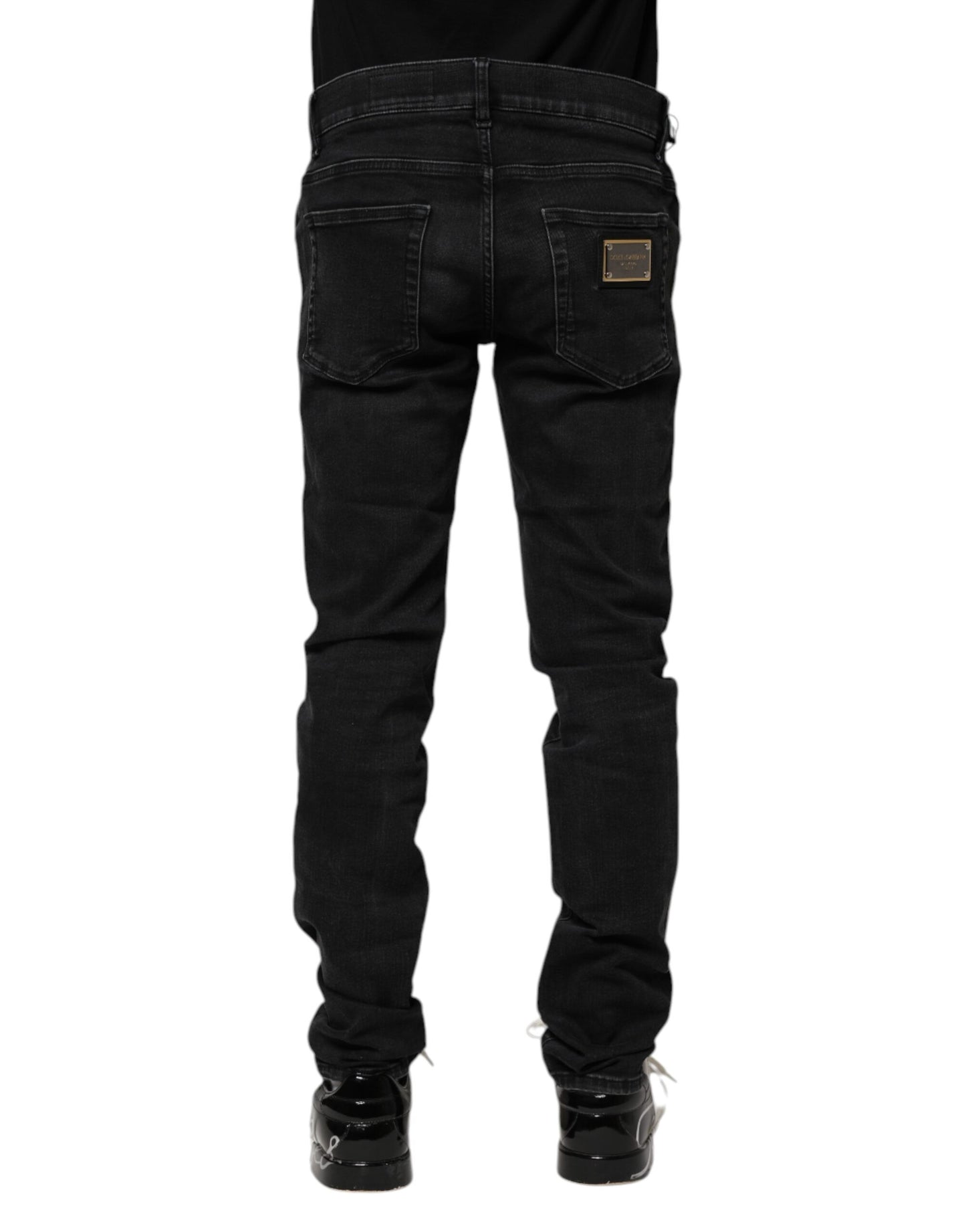Dolce & Gabbana Black Cotton Skinny Men Denim Jeans Dolce & Gabbana