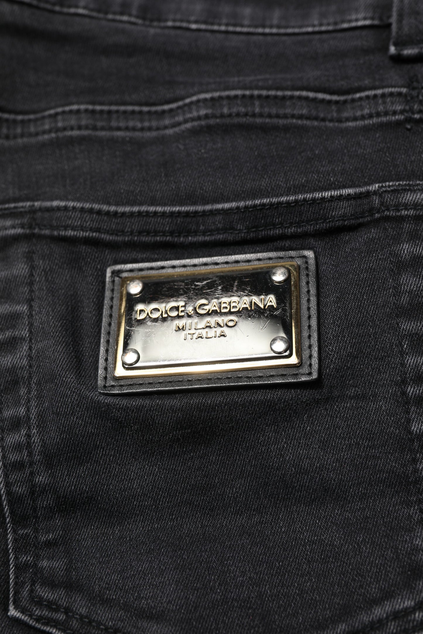 Dolce & Gabbana Black Cotton Skinny Men Denim Jeans Dolce & Gabbana