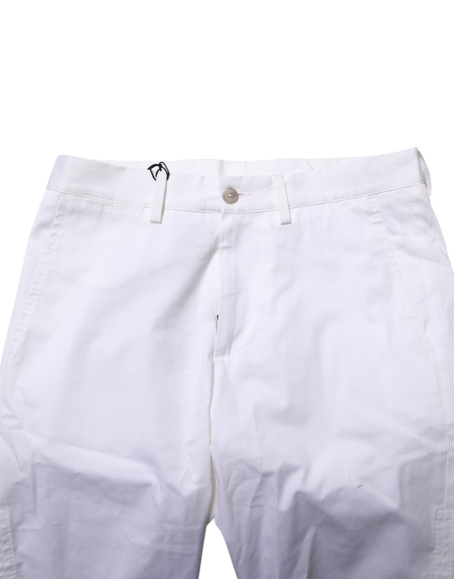 Dolce & Gabbana White Cotton Stretch Men Denim Bermuda Shorts Dolce & Gabbana