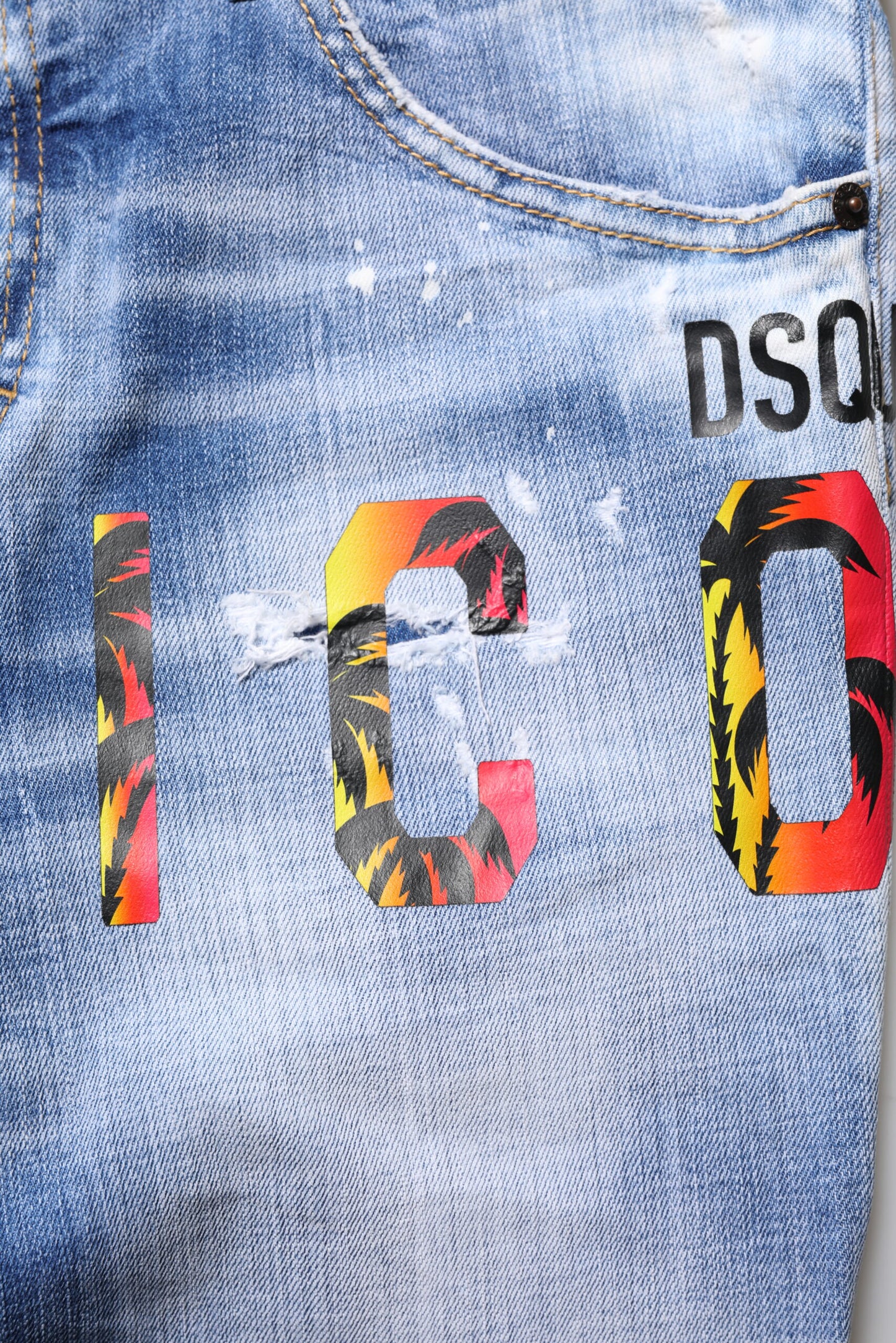 Dsquared² Blue Washed Cotton Mid Waist Skinny Denim Jeans Dsquared²