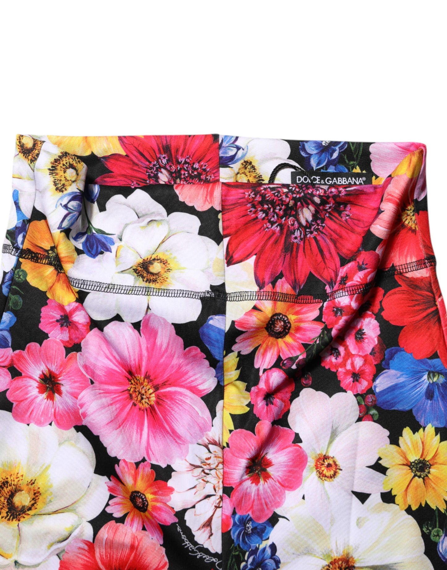 Dolce & Gabbana Multicolor Floral High Waist Leggings Pants Dolce & Gabbana