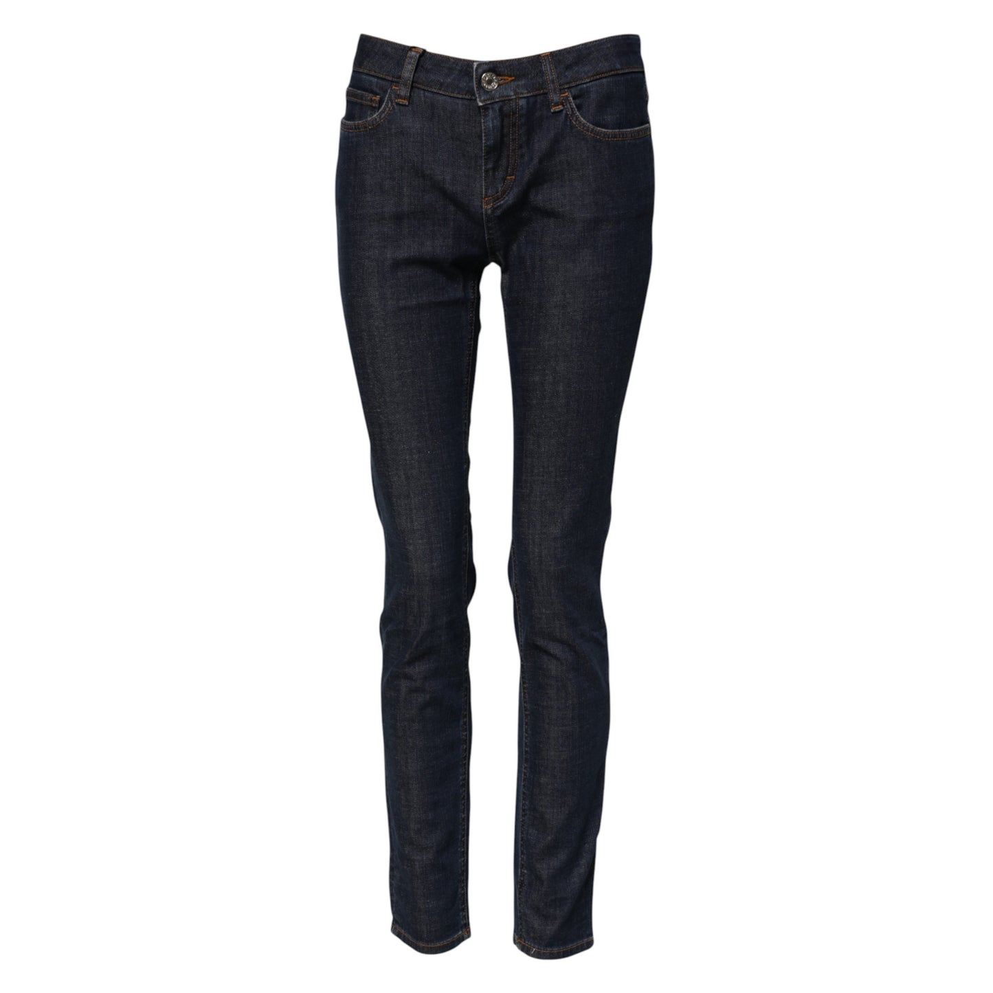 Dolce & Gabbana Blue Skinny Cotton Mid Waisted Denim Jeans Dolce & Gabbana