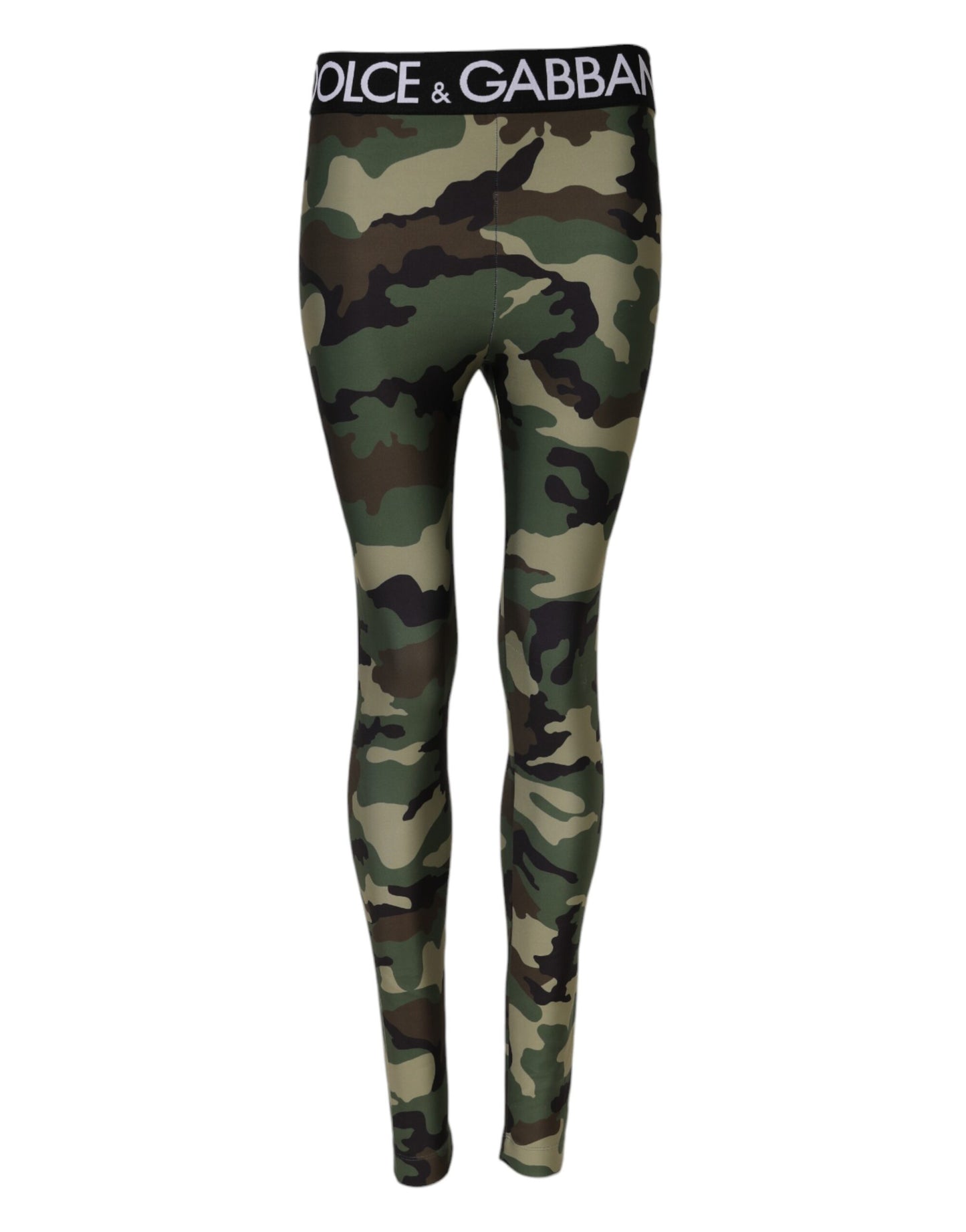 Dolce & Gabbana Multicolor Camouflage DG Waist Leggings Pants Dolce & Gabbana