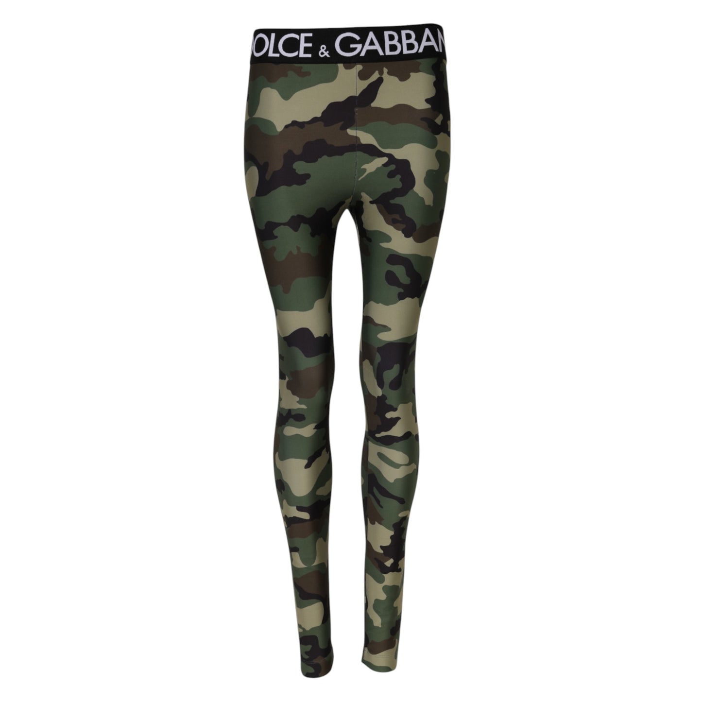 Dolce & Gabbana Multicolor Camouflage DG Waist Leggings Pants Dolce & Gabbana